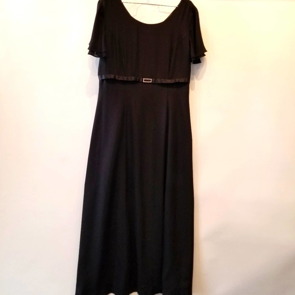 Stage Accents Black Maxi Dress Graduation Party Christmas Wedding Size 12